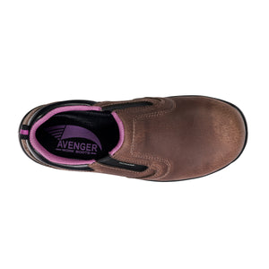 Women's Foreman Brown Composite Toe EH WP Slip On Work Shoe