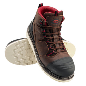 Wedge Brown Carbon Toe EH WP 6" Work Boot