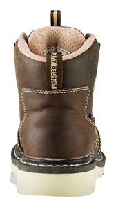 Women's Wedge Brown Carbon Toe EH WP 6" Work Boot