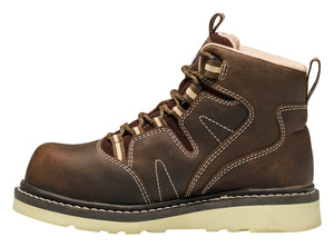 Women's Wedge Brown Carbon Toe EH WP 6" Work Boot