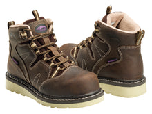 Women's Wedge Brown Carbon Toe EH WP 6" Work Boot
