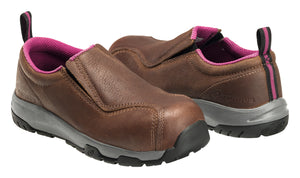 Women's Brown Carbon Toe SD10 Slip On Work Shoe